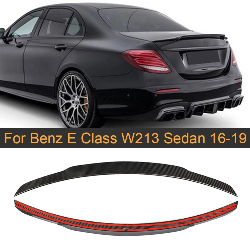 

Carbon Fiber Car Rear Trunk Wing Spoiler For Mercedes-Benz E Class W213 Sedan 4 Door 2016 - 2019 Rear Spoiler Wing Boot Lid
