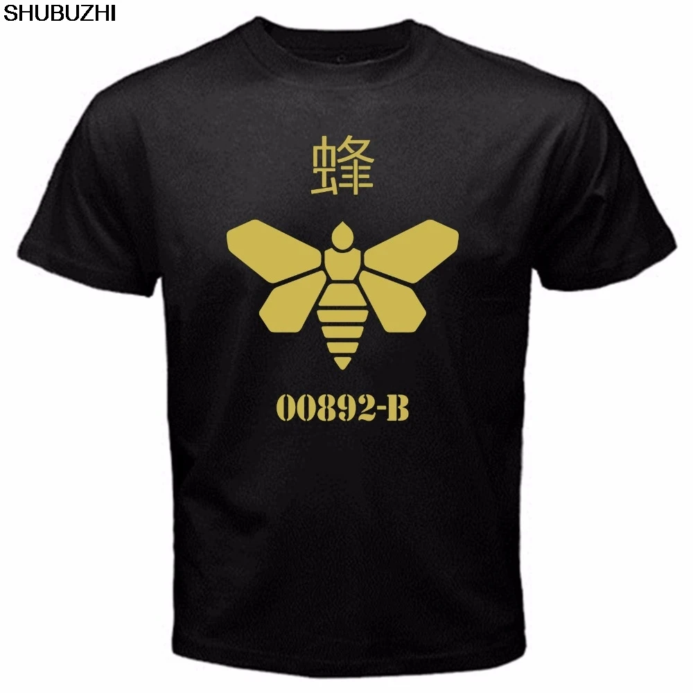 

Brand shubuzhi New T Shirt Man Cotton Barrel Bee Breaking Golden Moth Bad Black Tshirt sbz3513