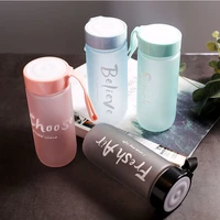 600ml water bottle simple bpa free plastic cup portable leakproof tea tumbler travel outdoor sports kettle student drinking mug