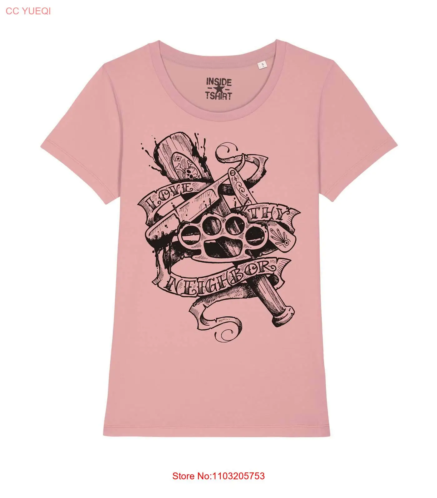 Любовь своего сосед Татуировка Очень Хулиганы Футболка Девушка