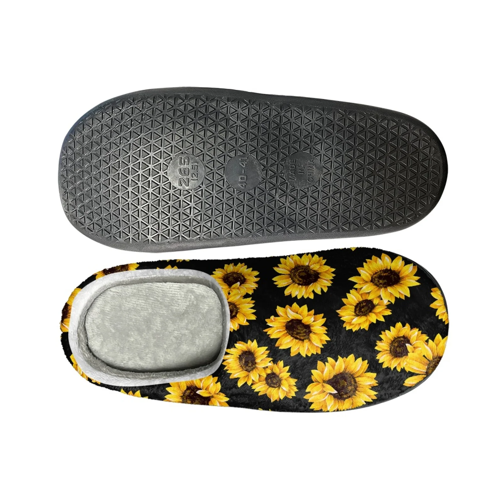 2025 получешки с принтом подсолнухов для женщин домашние тапочки теплые хлопковые