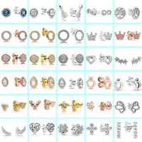 925 sterling silver earring flower star bee crown butterfly earrings for women making wedding party engagement jewelry gift
