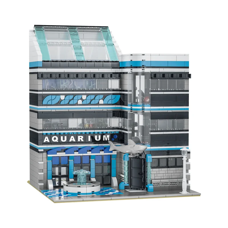 

IN STOCK Moc 10186 2249Pcs Creative City Model Aquarium Ocean Marine Museum Modular Building Blocks Bricks Toys Christmas Gifts