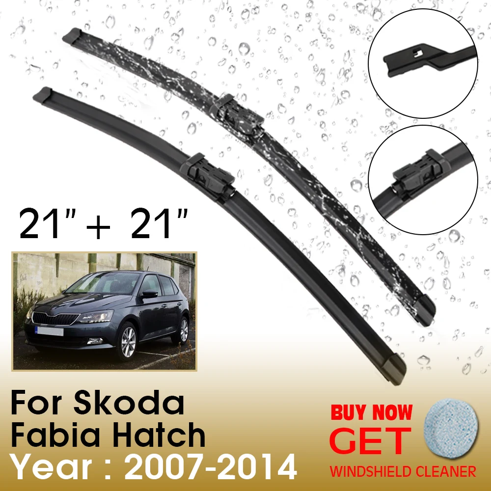 

Car Wiper Blade For Skoda Fabia Hatch 21"+21" 2007-2014 Front Window Washer Windscreen Windshield Wipers Blades Accessories
