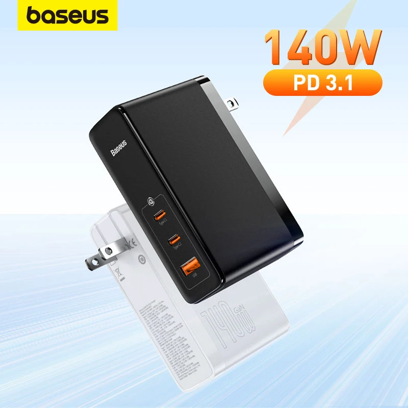 

Устройство зарядное Baseus, 140 Вт, USB Type-C, PD3.1, для быстрой зарядки
