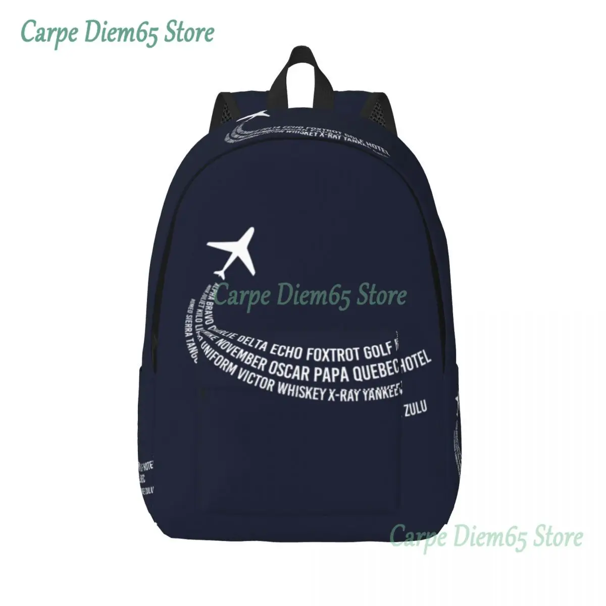 

Рюкзак Phonetic с алфавитом, дорожный холщовый школьный ранец для ноутбука, Авиатор, студенческий рюкзак для колледжа