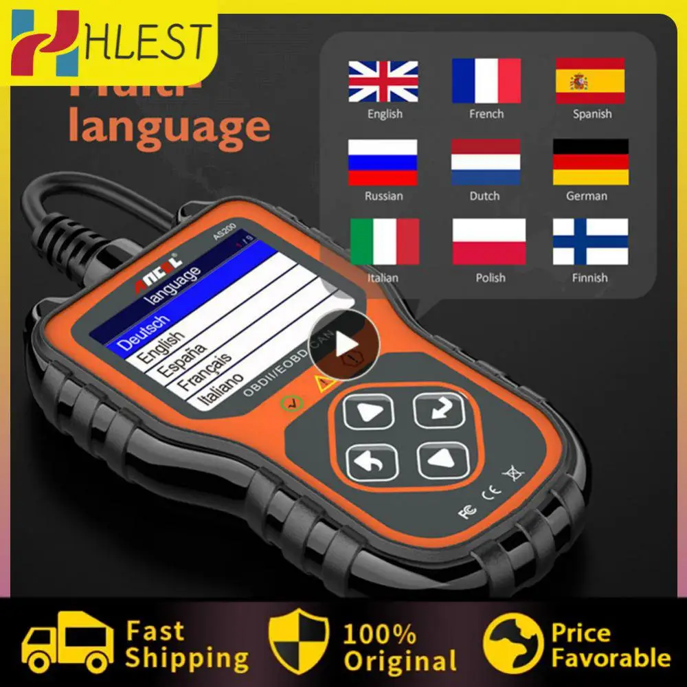 

Obd2 Automotive Car Scanner Easy To Operate Accurate Engine Code Reader Multifunctional Wide Compatibility Car Accessories 229g