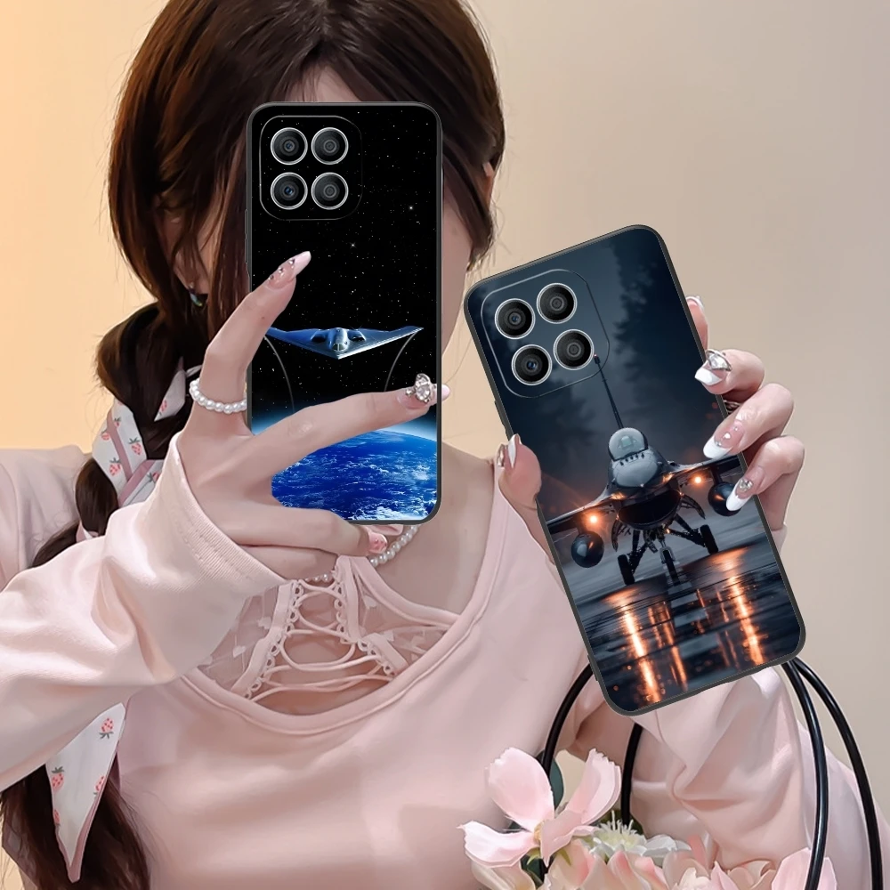 AirForce Plane Mobile Cell Phone Case for Huawei Honor 90 80 70 60 50 30 20 10 9 8 7 Pro S SE Lite 5G Black Cover Shell