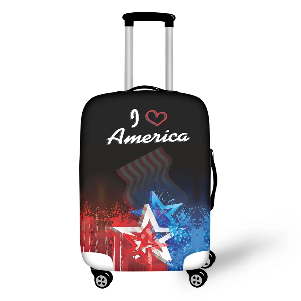 Защитный чехол для багажа с принтом американского флага губ и сердца чехлы на