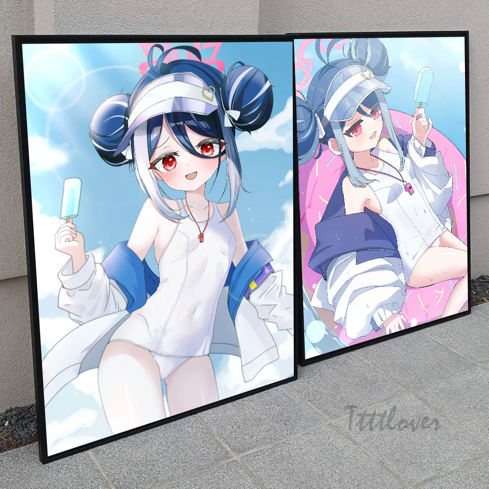 Nemugaki Фубуки аниме девушка синий архив плакат наклейки художественные настенные