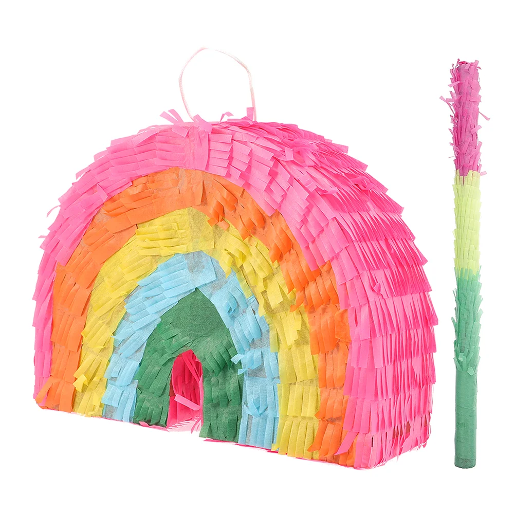 

Pinata Party Rainbow Birthdaysupplies Kids Stick Stickspinatas Filler Filled Girl Decoration Noisemakers Small Candy Games Boys