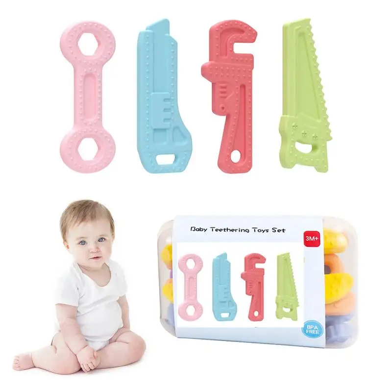

Baby Teether Health Care Molar Toy Tactile Cognition Food Grade Silicone Newborn Teething Toys Baby Shower Gift BPA Free