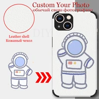 customized personalized leather silicone phone case for iphone 14 13 12 7 8p x 11 pro xs max xr cover design picture name photo