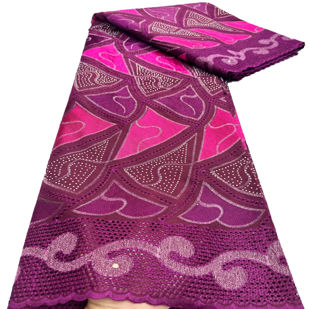 2024 Высококачественная Нигерийская Хлопковая Кружевная Ткань С Вышивкой