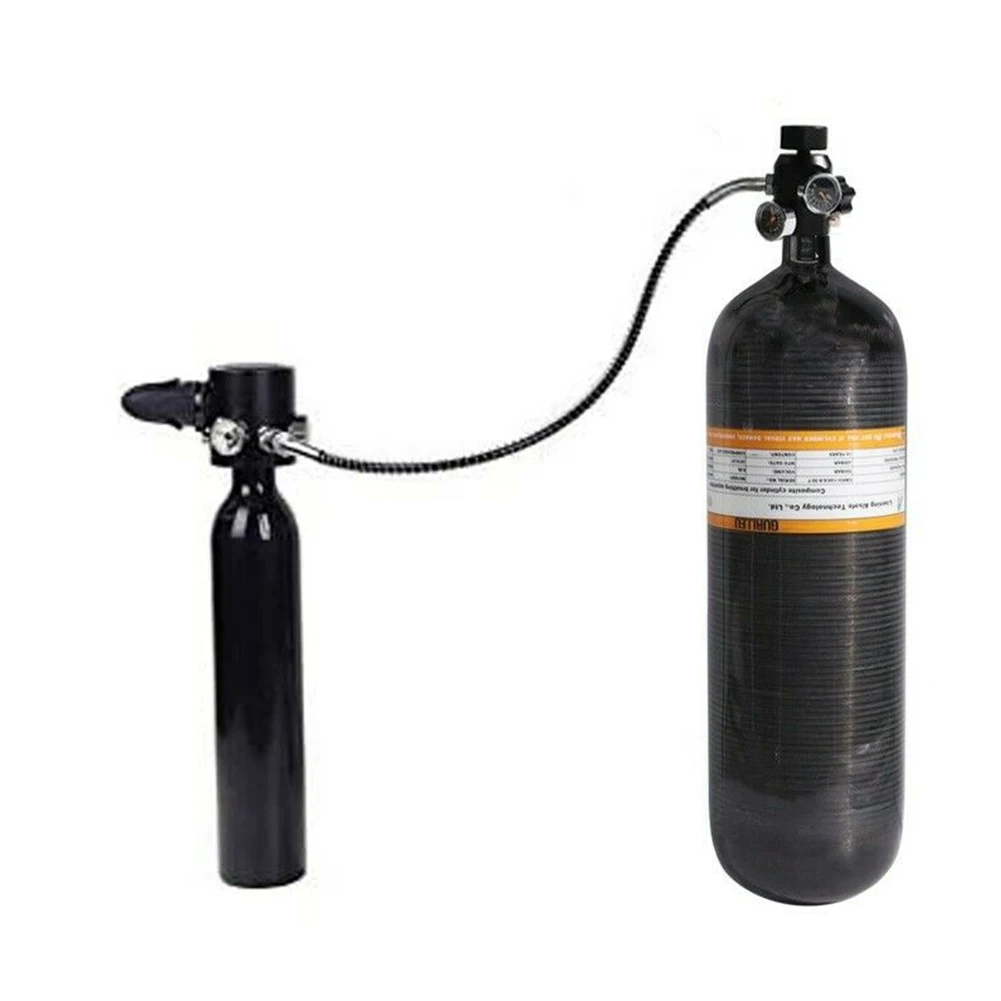 

Air Regulator With Double Gauge Fill Station Hose PCP SCBA Air Pressure Switch M18*1.5 6000Psi PCP Air Tank SCBA