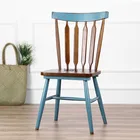 Ретро обеденные стулья из твердой древесины, обеденный стул в скандинавском стиле, повседневная спинка, обеденный стол для отеля, кофе, ресторана, Виндзорский стул