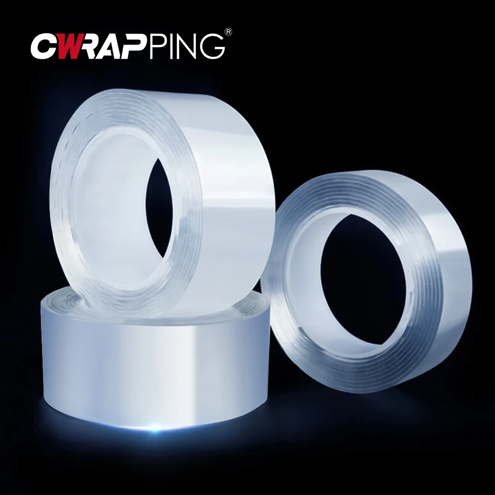 

Многоразовая прозрачная двусторонняя нано-лента, термостойкие водонепроницаемые настенные Стикеры, декоративные ленты для ванной комнаты, туалетных принадлежностей