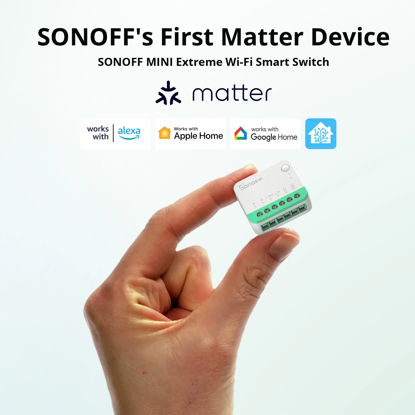 SONOFF MINIR4M MINI Extreme Wi-Fi Smart Switch ESP32 Чип Съемное реле Matter Совместимое голосовое
