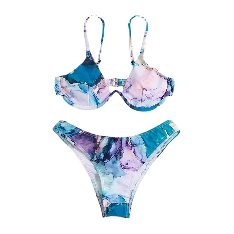 Новый сексуальный купальник из двух частей купальный костюм женский с высокой