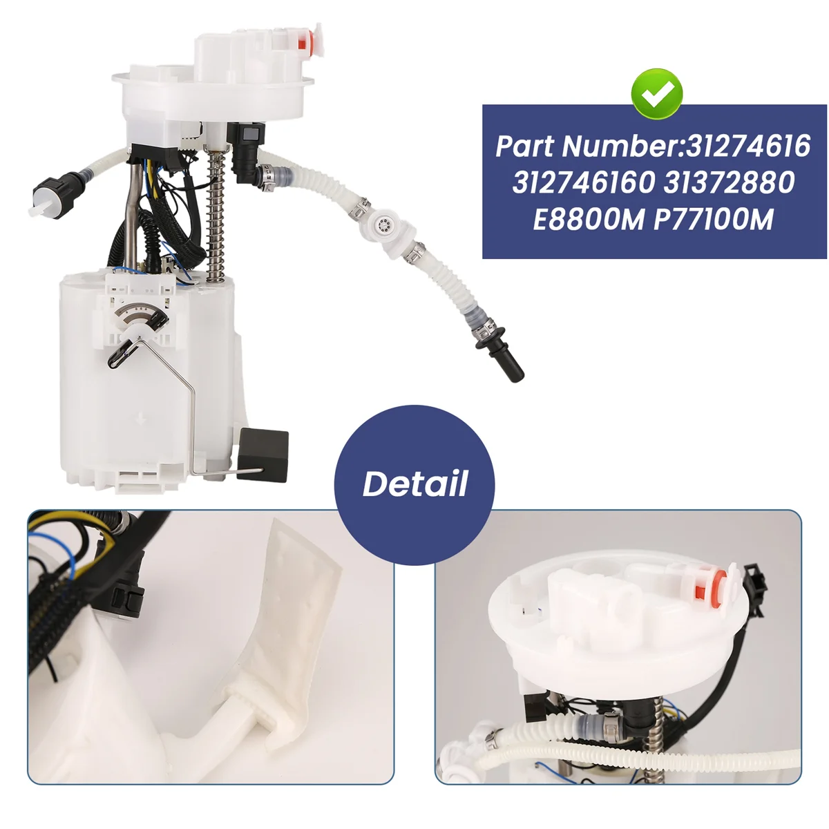 31274616 Автомобильный топливный насос в сборе подходит для Volvo S80 XC60 XC70 Benzyna L6 2008-2013