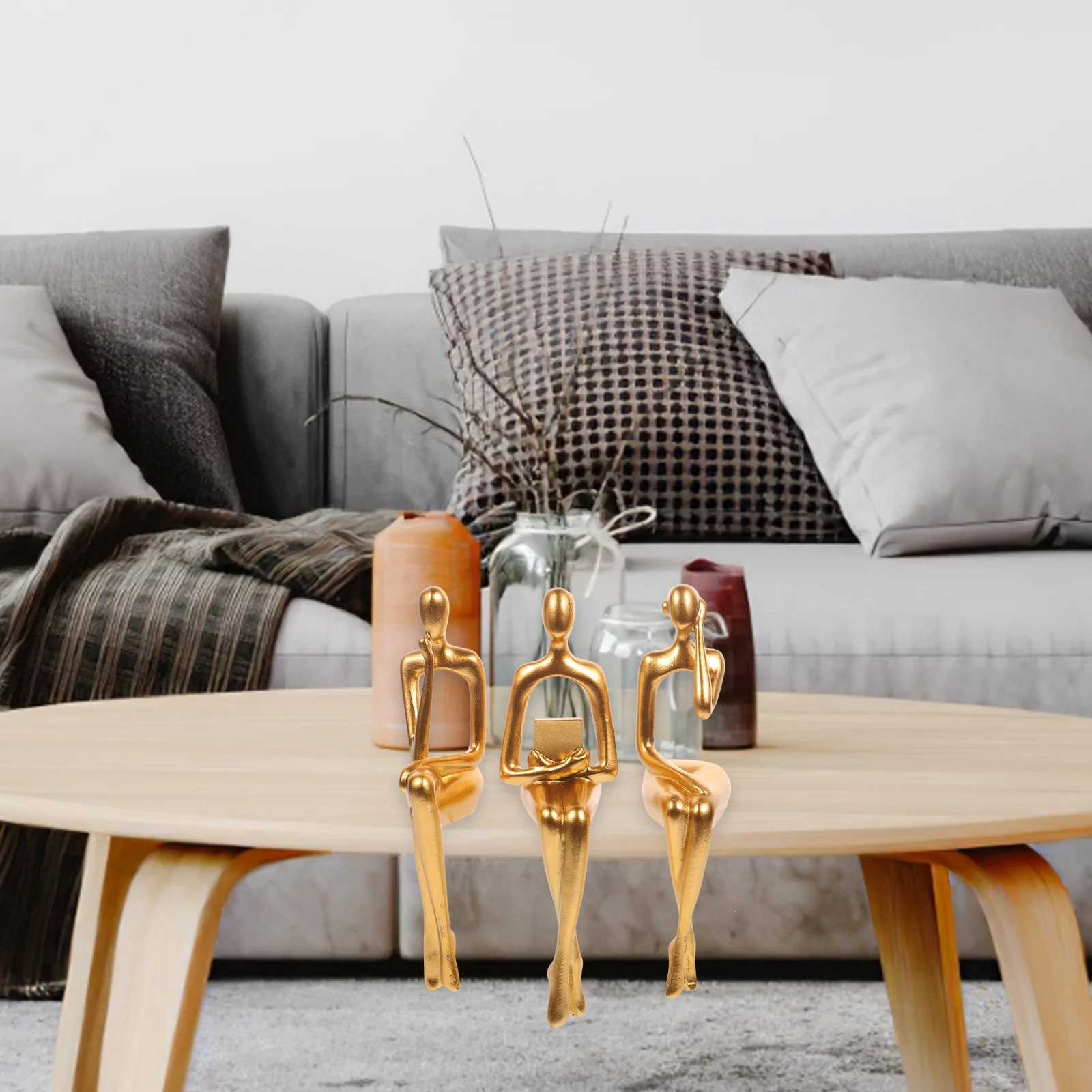 Украшения статуя мыслителя из смолы абстрактные фигурки скульптура домашнее