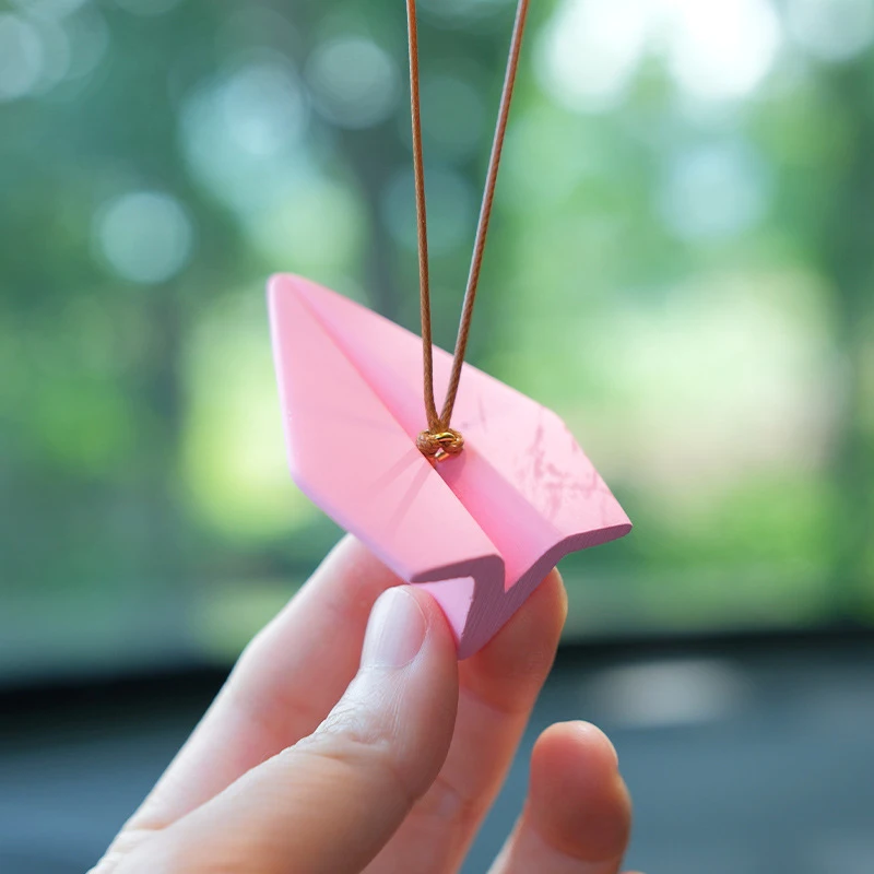 Бумажный автомобильный шарм в виде самолета бумажный кулон ароматический
