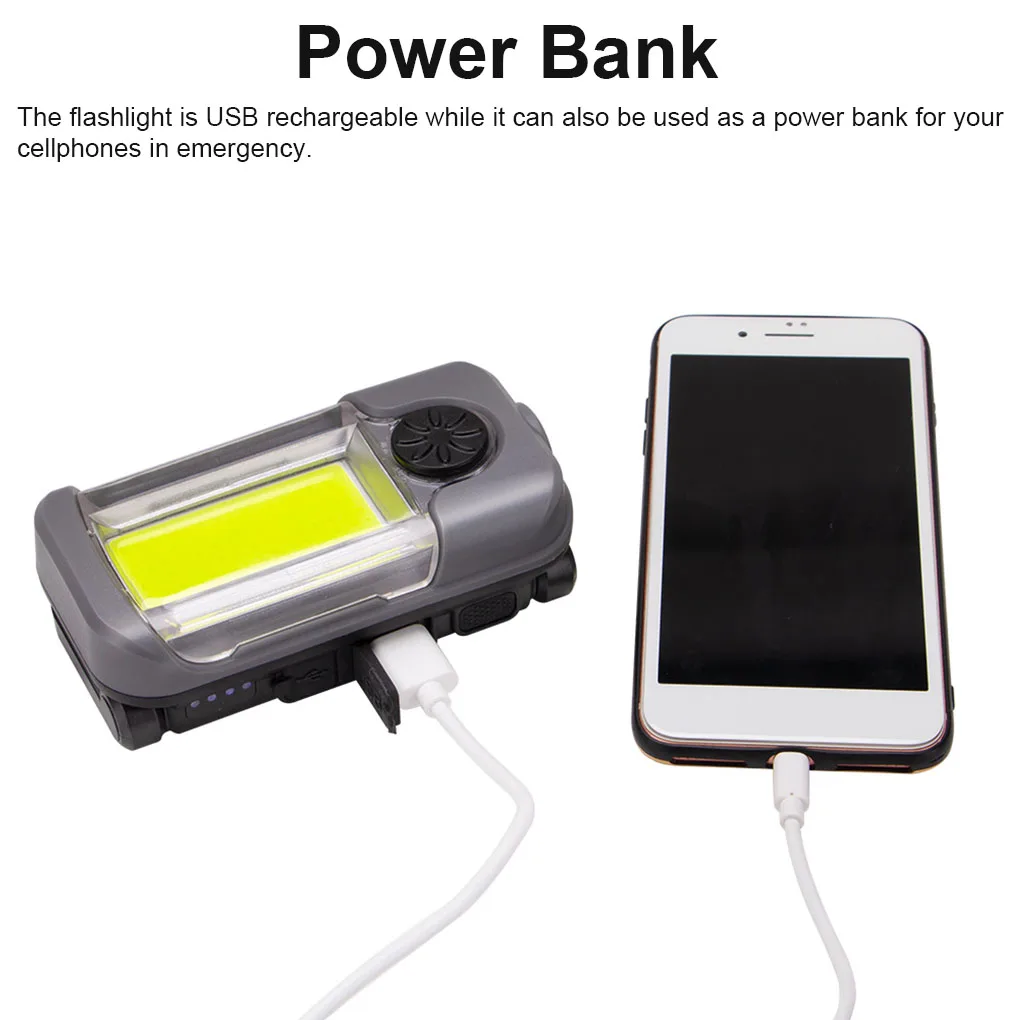 

Водонепроницаемый рабочий светильник XPG COB с USB-зарядкой, комнасветильник и уличный фонарь для путешествий, светильник Ник, инструмент для о...