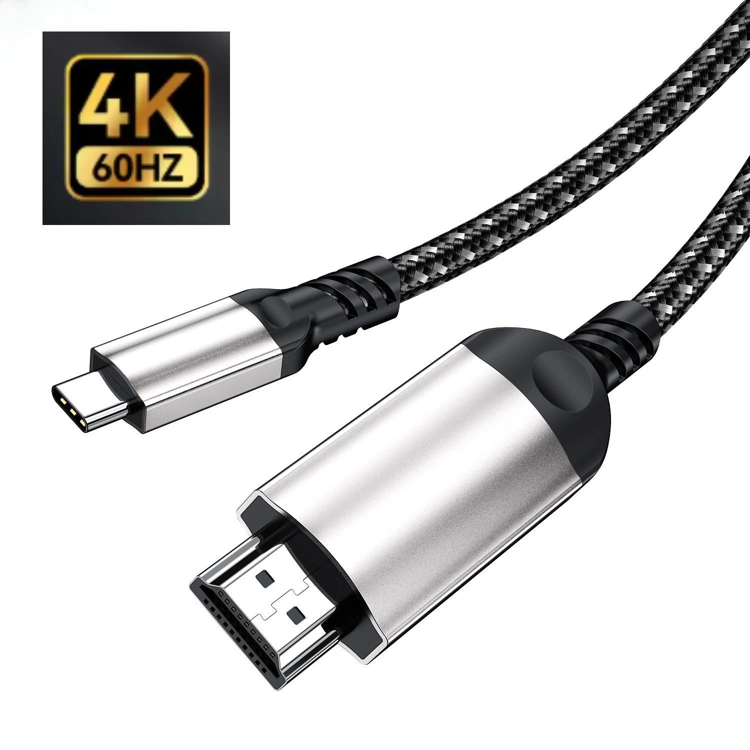 Фото USB C — 4K HDMI-совместимый кабель-переходник 4K 60 Гц для MacBook Pro iMac iPad Pro для Samsung Galaxy Type C — HDMI Audio 3 м 2 м 1 м №1
