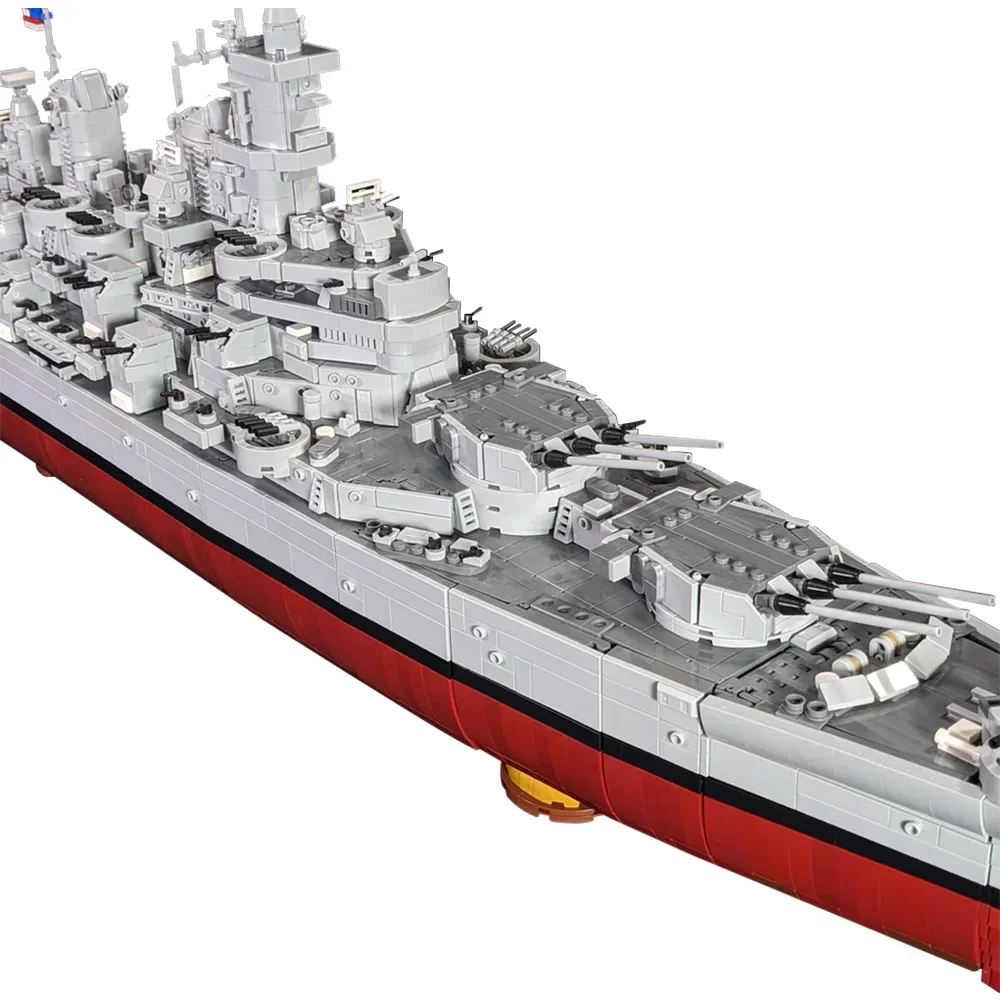 Gobricks MOC USS Iowa BB-61 Модель линкора USS Missouri BB-63 Морские крейсеры класса Lowa Строительные блоки Игрушка в подарок (art.: 3920d0fc155c8) - 3920d0fc155c8