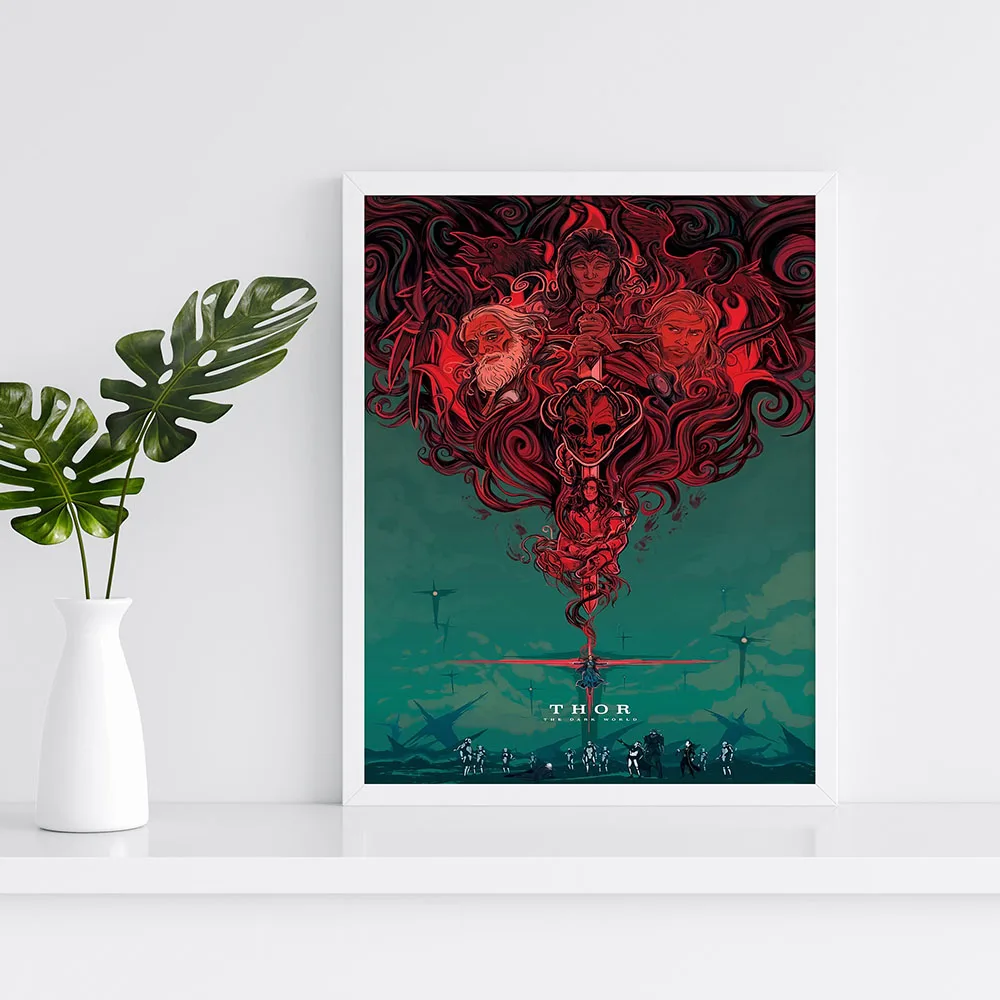 

Marvel Avengers Thor Movie Art Poster And Print Abstract Superhero Canvas Painting Wall Art Picture Living Room Home Decoration