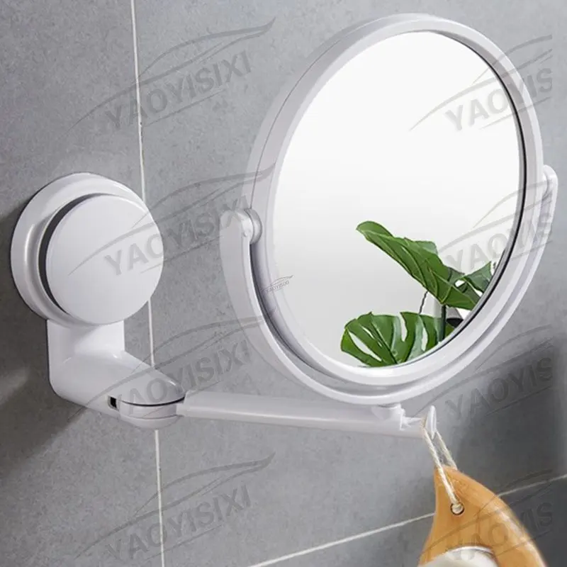 

1:1 high-definition mirror non-perforated wall-mounted makeup mirror dormitory bathroom 360 ° rotating dressing mirror