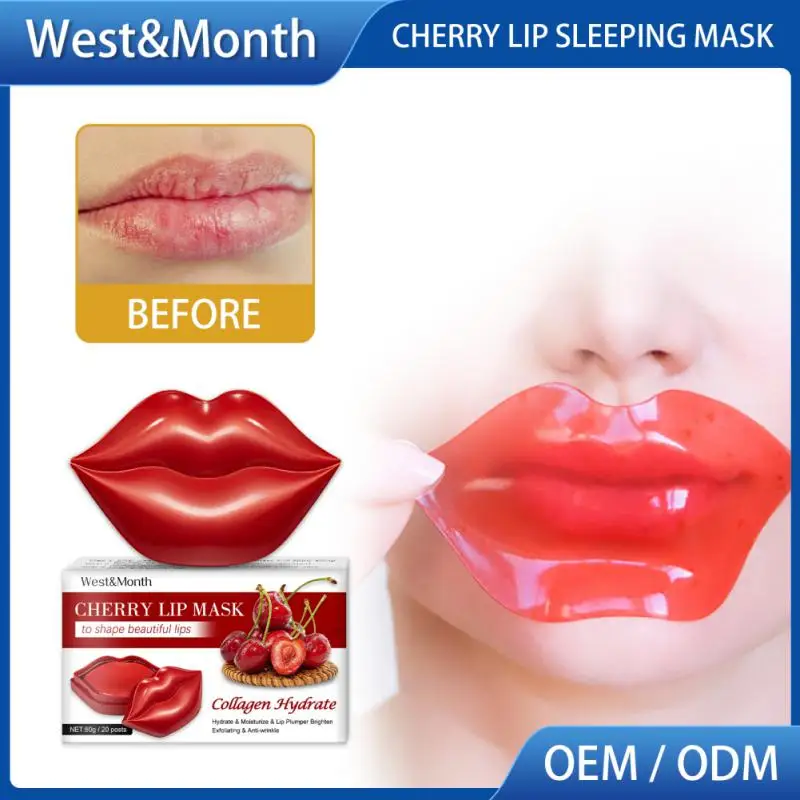 

Fades Lip Lines Cherry Lip Mask Nourishing Lip Care Moisturizer Hydrating Lip Mask Reduces Lip Wrinkles Collagen Lip Pads Patch