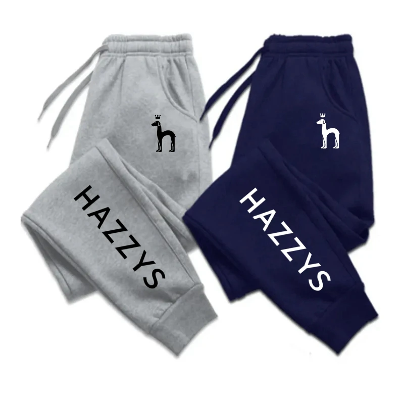 

2023 Fashion Brand HAZZYS Men's Clothing Trousers Drawstring Casual Pants Sweatpants Autumn And Winter Jogging Sports Pants