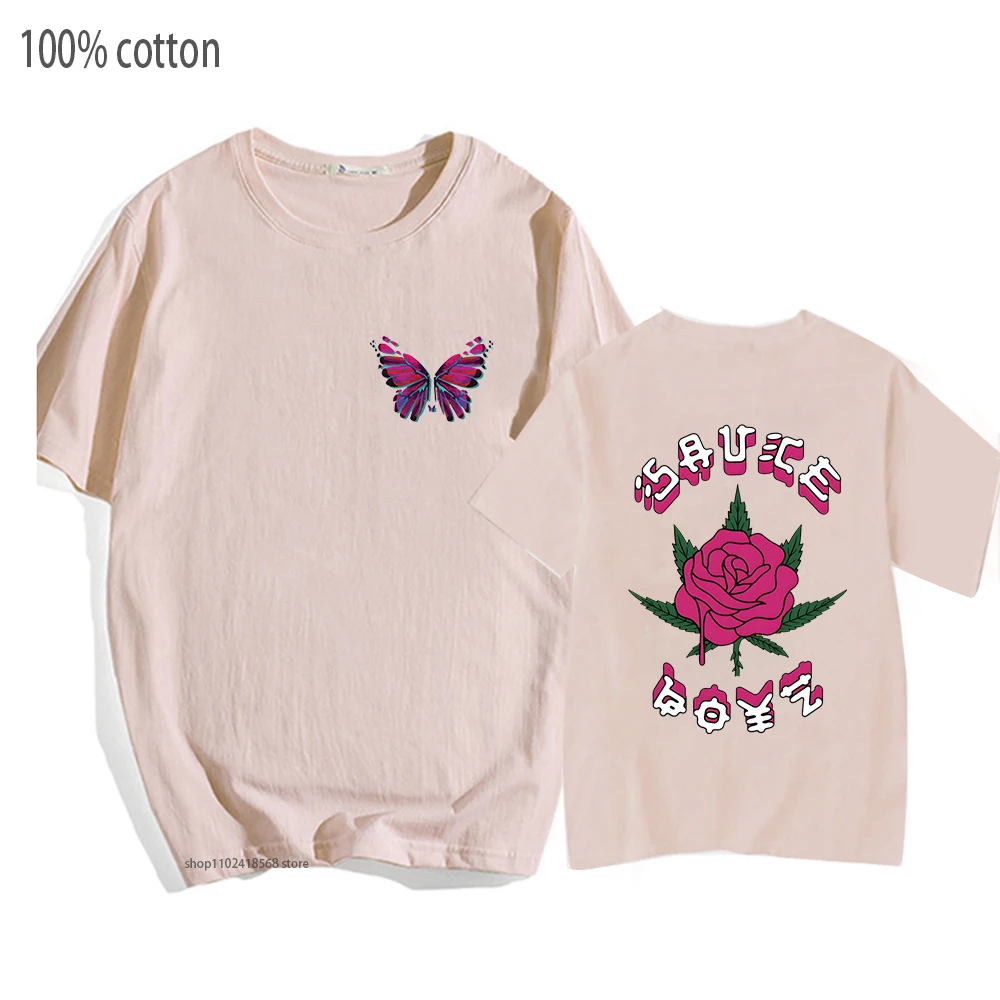 

Eladio Carrion T-Shirts Sauce Boyz Monarca Casual Anime Tshirts Fashion Women Clothing Short Sleeve Tops Men 100% Cotton Tees