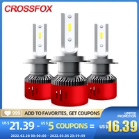 crossfox car lights h1 h4 h7 led h11 headlight 9006 hb4 h8 h9 led bulbs for car fog lamp 9005 hb3 high low beam 12v 24v 6000k