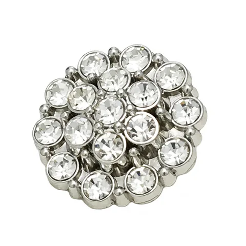 Серебристо-серые металлические пуговицы в форме цветка для детской одежды