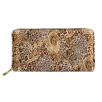 leopard pattern fashion coin purse storage decoration moneybag gift for girl woman reusable zipper wallet