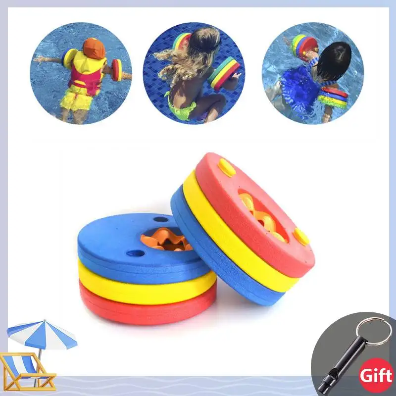 

2/6PCS EVA Foam Swim Discs Arm Band Floating Sleeves Inflatable Pool Float Board Baby Swimming Exercises Circles Rings With Gift