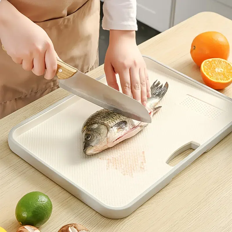 

Gioia Jiaoya Double-sided Cutting Board, Slope Moisture-proof, Leak-proof, Non-slip, Silicone-wrapped Edge, And Mildew-proof Cut