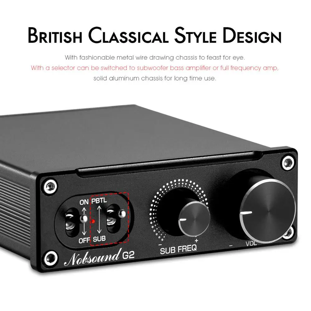 Миниатюрный одноканальный сабвуфер Douk Audio G2 полночастотный Hi-Fi Цифровой