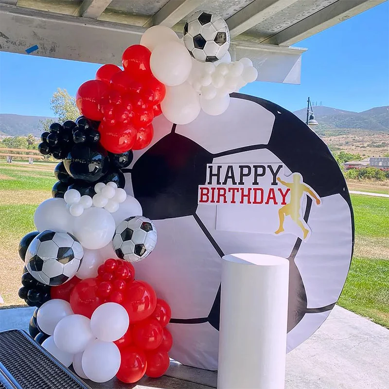 120 футбольных вечеринок воздушные шары Garland Ark костюм белый черный латексный