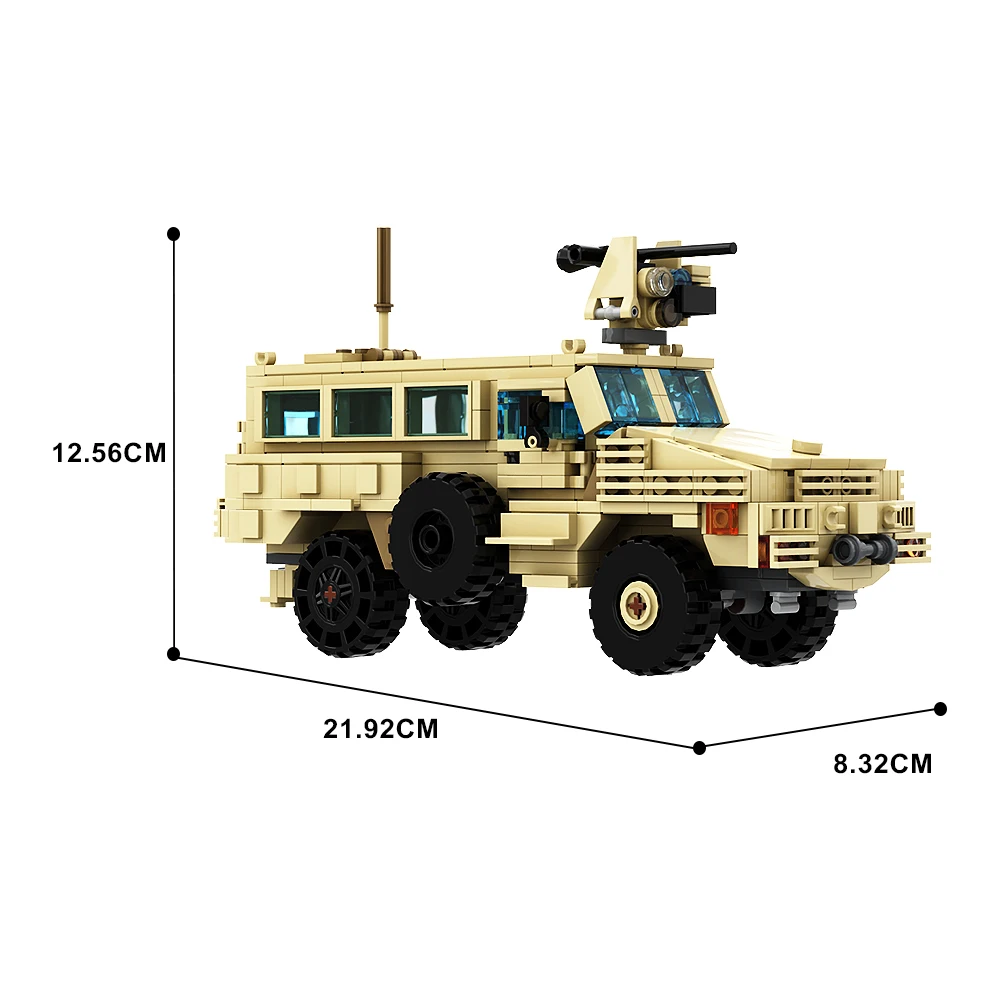 MOC Military MRAP Adults Building Blocks Army Anti Ambush Attack Vehicle Assemble Bricks Kids Educational Toys Collection