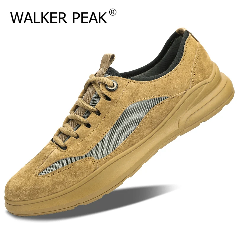 

Luxury Sneakers Mens Casual Shoes Vulcanized Genuine Leather Chunky Sneakers Men Vulcanize Male High Fashion Zapatos Hombre New