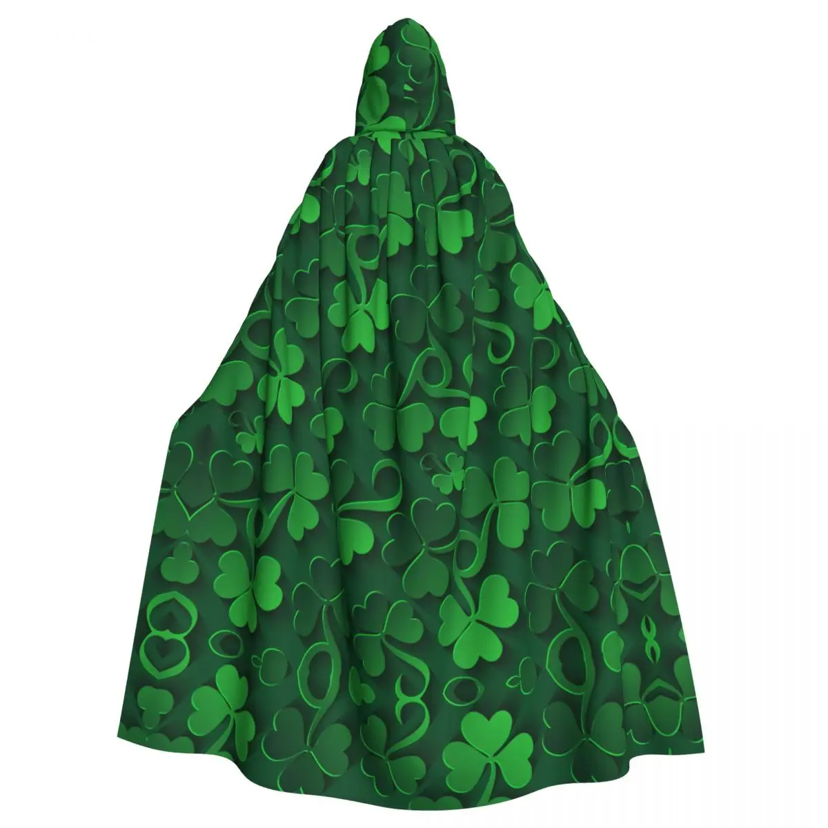 

Unisex Witch Party Reversible Hooded Adult Vampires Cape Cloak Shamrock Leaf Clover St. Patrick's Day