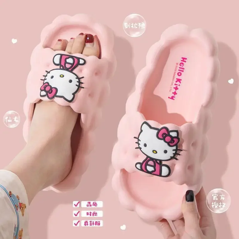 Sanrio Hello Kitty тапочки Kuromi Cinnamoroll домашние удобные противоскользящие милые на