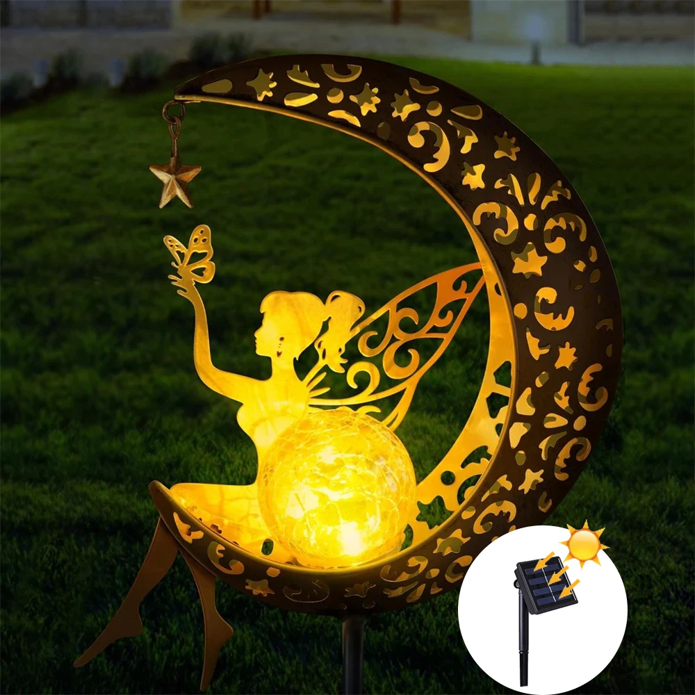 Наружный светильник-фонтан с солнечной батареей теплый белый декоративный