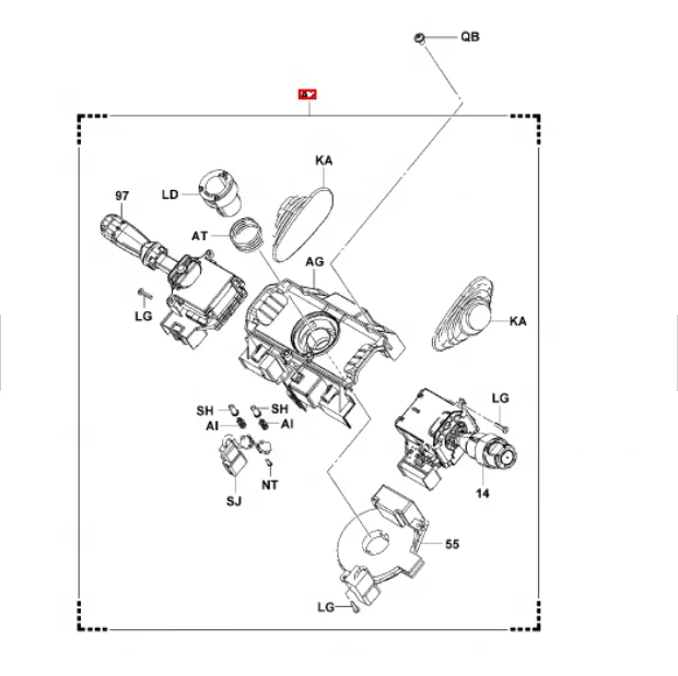 Фото Комплект переключателей света и передач для погрузчиков Toyota 8FD10/20/30 FDZN20-30, OEM 57450-26650-71 №3