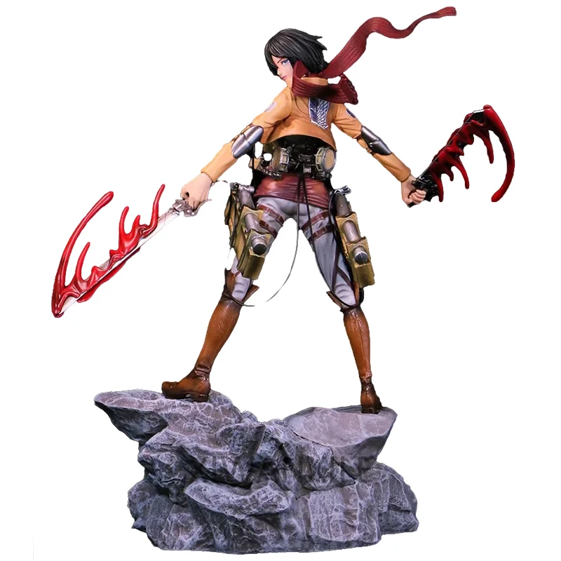 

36cm Mikasa Ackerman Attack On Titan Anime Figure Rival Shingeki no Kyojin Levi Ackerman Action Figure Collection Model Doll Toy