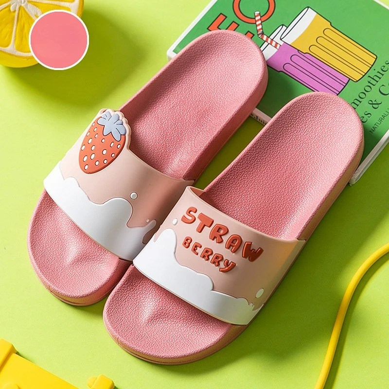 Home Slippers for Women Summer Shoes Couples Casual Flats Non-slip Bathroom Slides Woman Beach Slipper Flip Flops Footwear