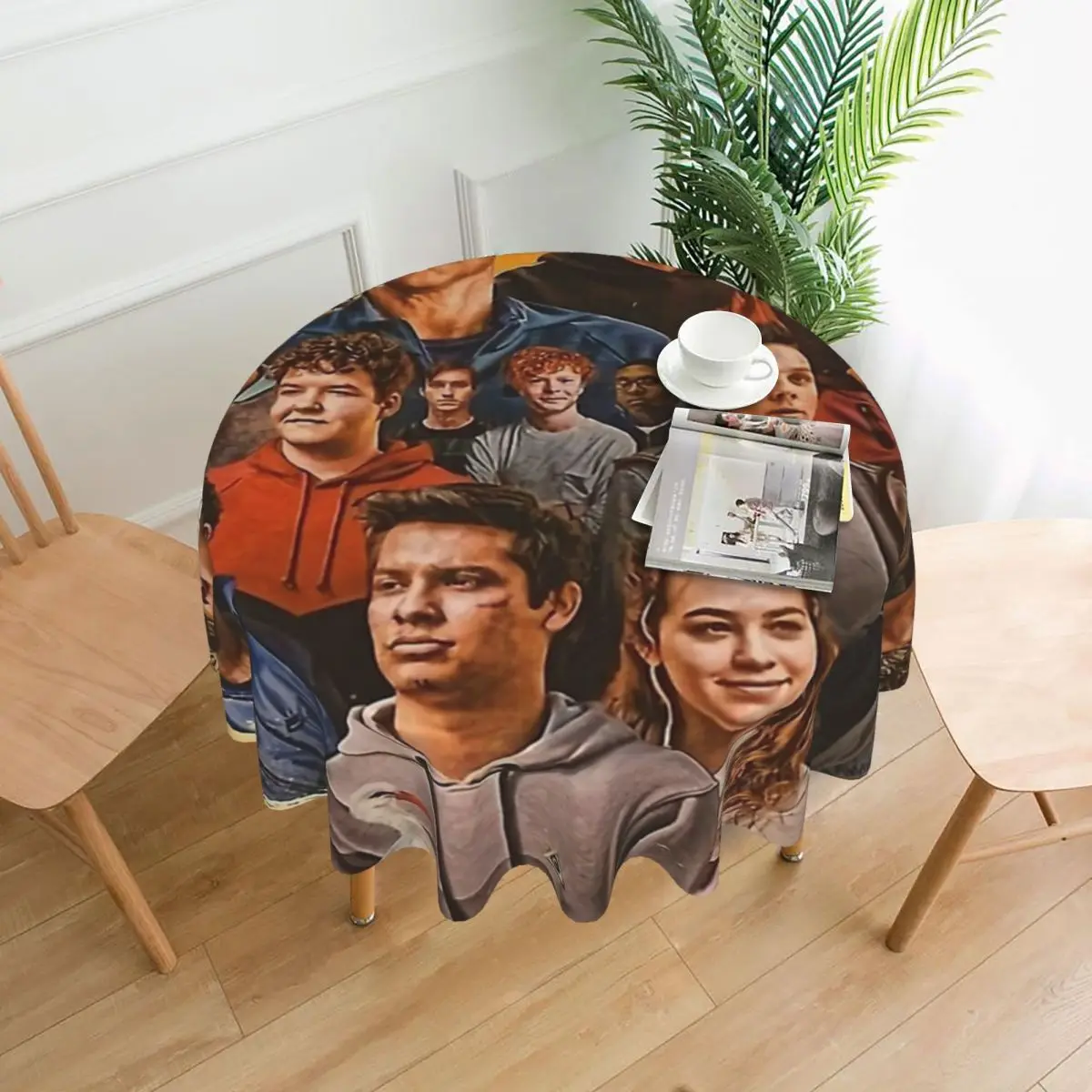 

Скатерть под веер Cobra Kai, диаметр 60 дюймов, 152 см, устойчивая к морщинам Защитная скатерть, отличный подарок